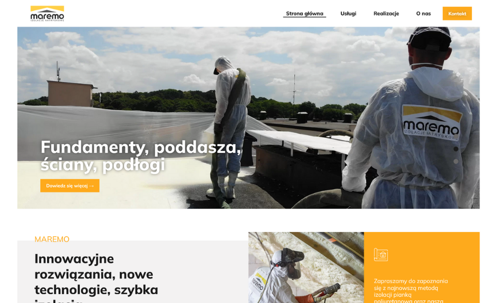 Wykonana strona internetowa dla maremo